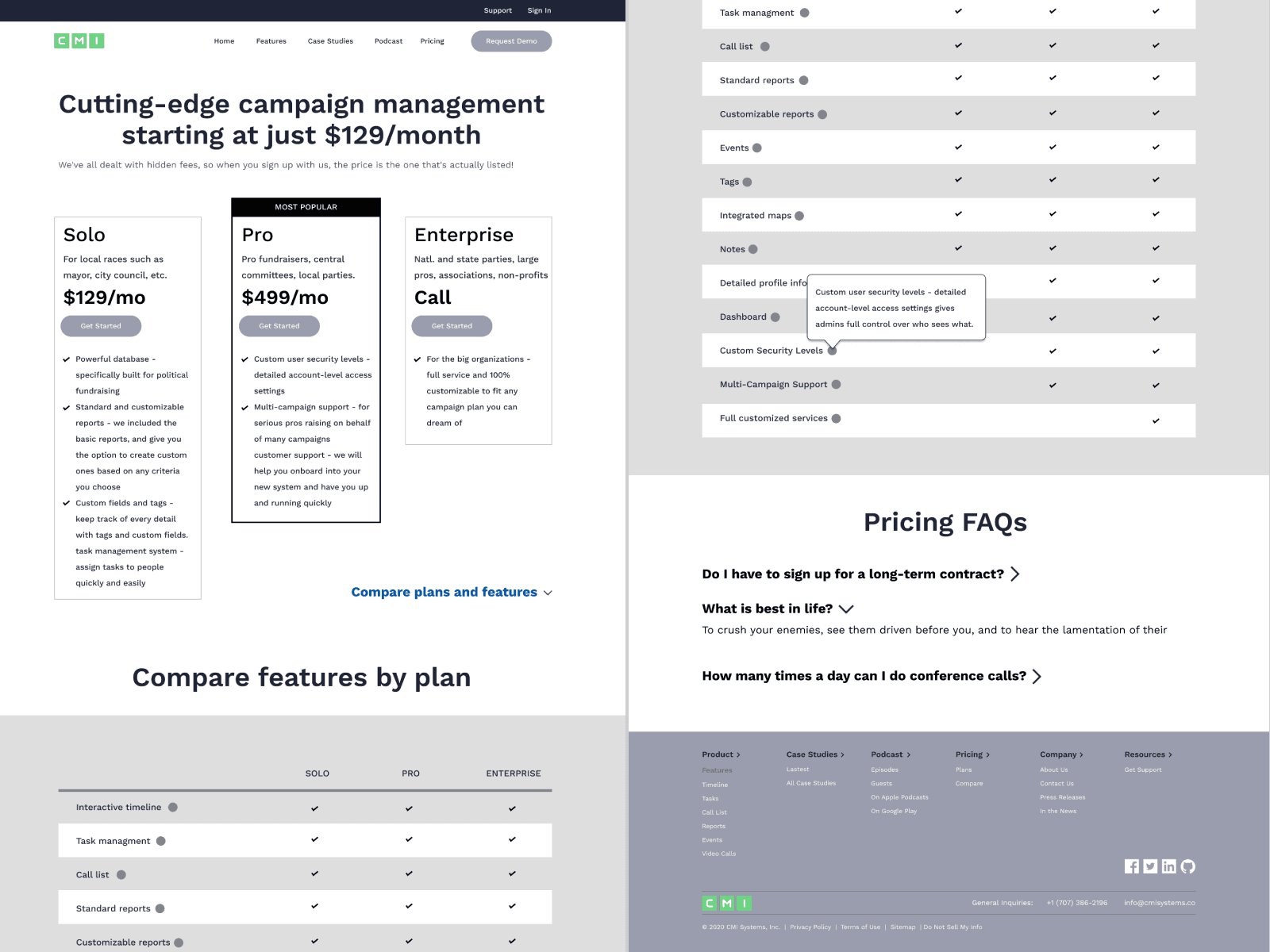 Pricing Page